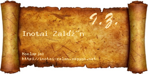 Inotai Zalán névjegykártya
