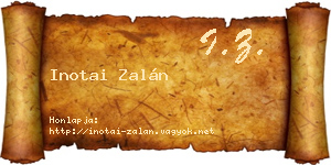Inotai Zalán névjegykártya